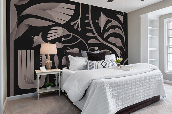 Schwarzes und weißes Blumendesign Schwarzes und weißes Blumendesign