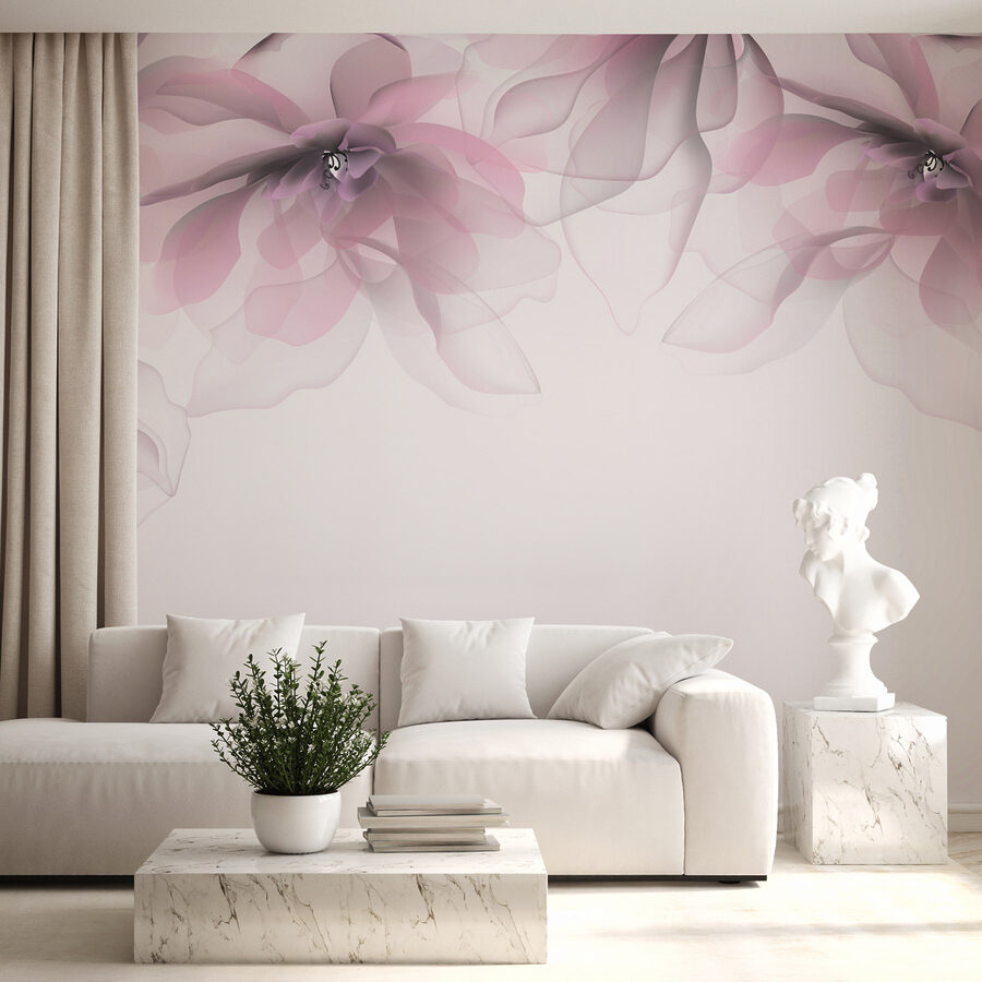 Gruppe von rosa Blumen