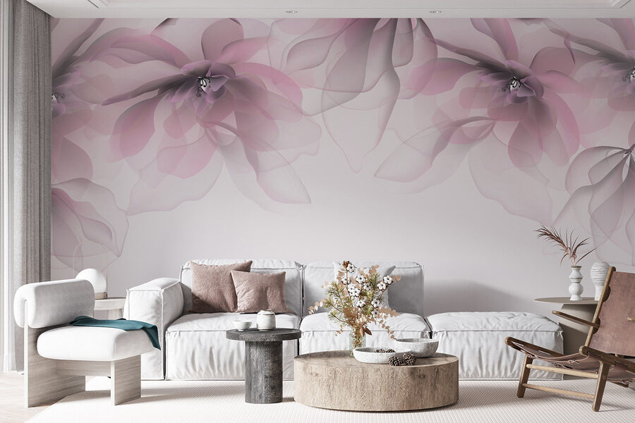 Gruppe von rosa Blumen