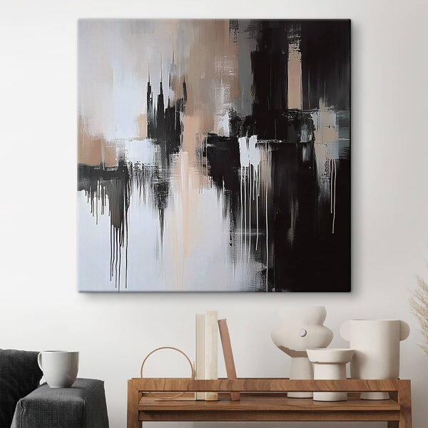 Wandbilder Schwarze und weiße Malerei