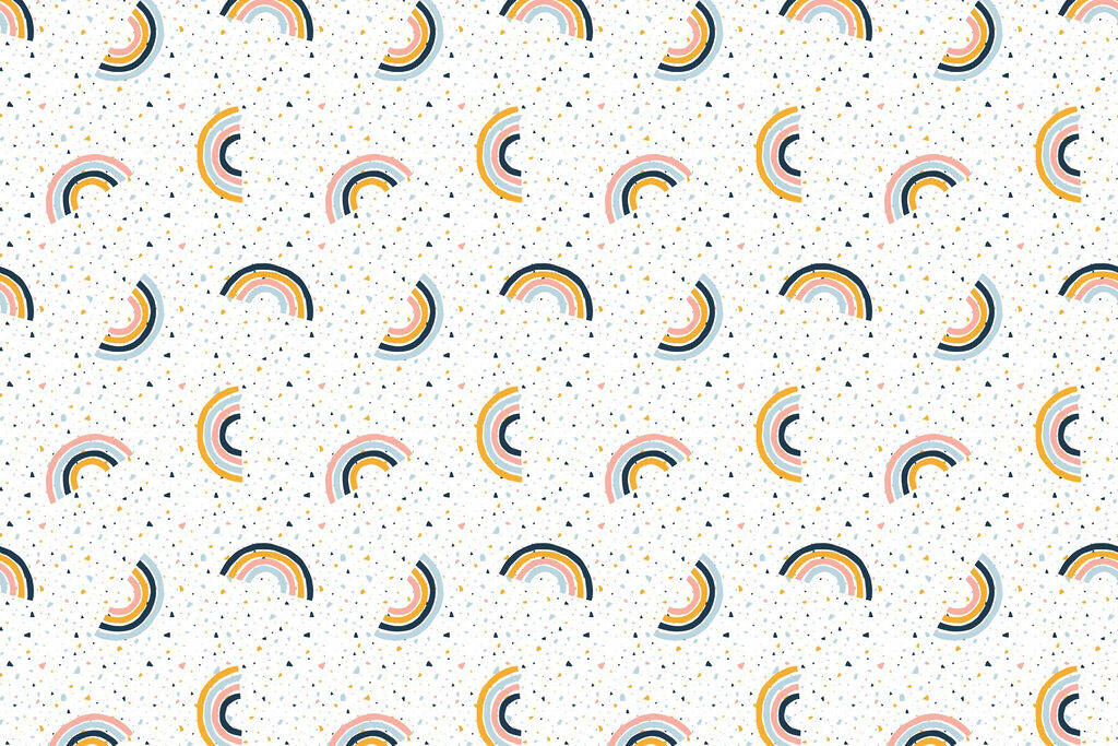 Muster aus bunten Regenbögen Muster aus bunten Regenbögen