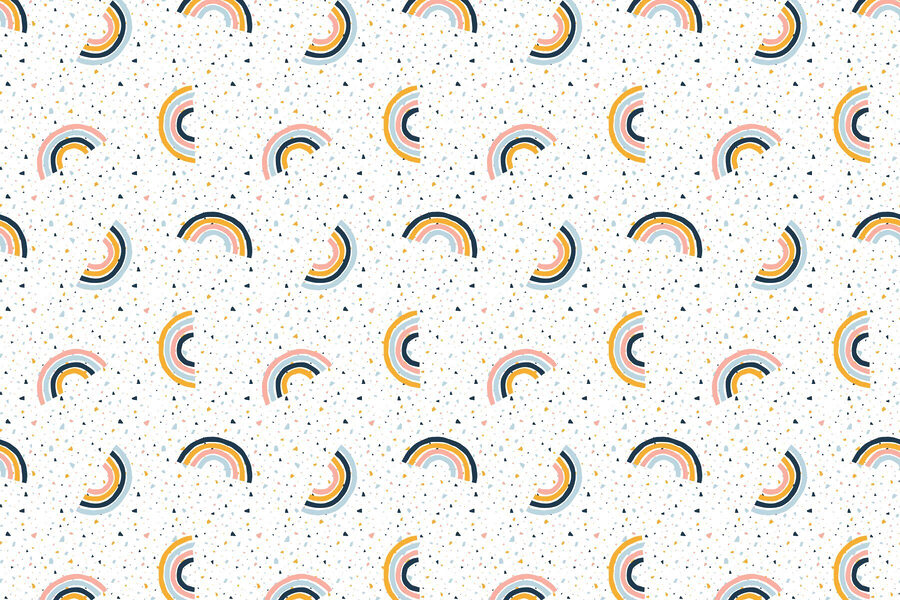 Muster aus bunten Regenbögen Muster aus bunten Regenbögen