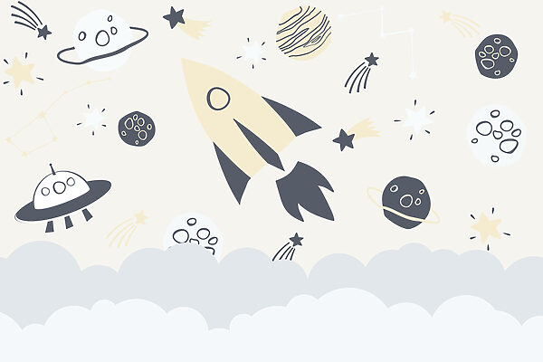 Raketen und Planeten im Weltraum Raketen und Planeten im Weltraum