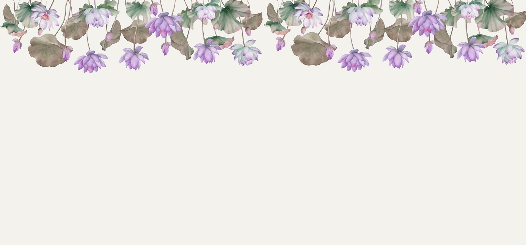 Reihe violetter Blumen und grüner Blätter u98844v1p - Reihe violetter Blumen und grüner Blätter - tegory