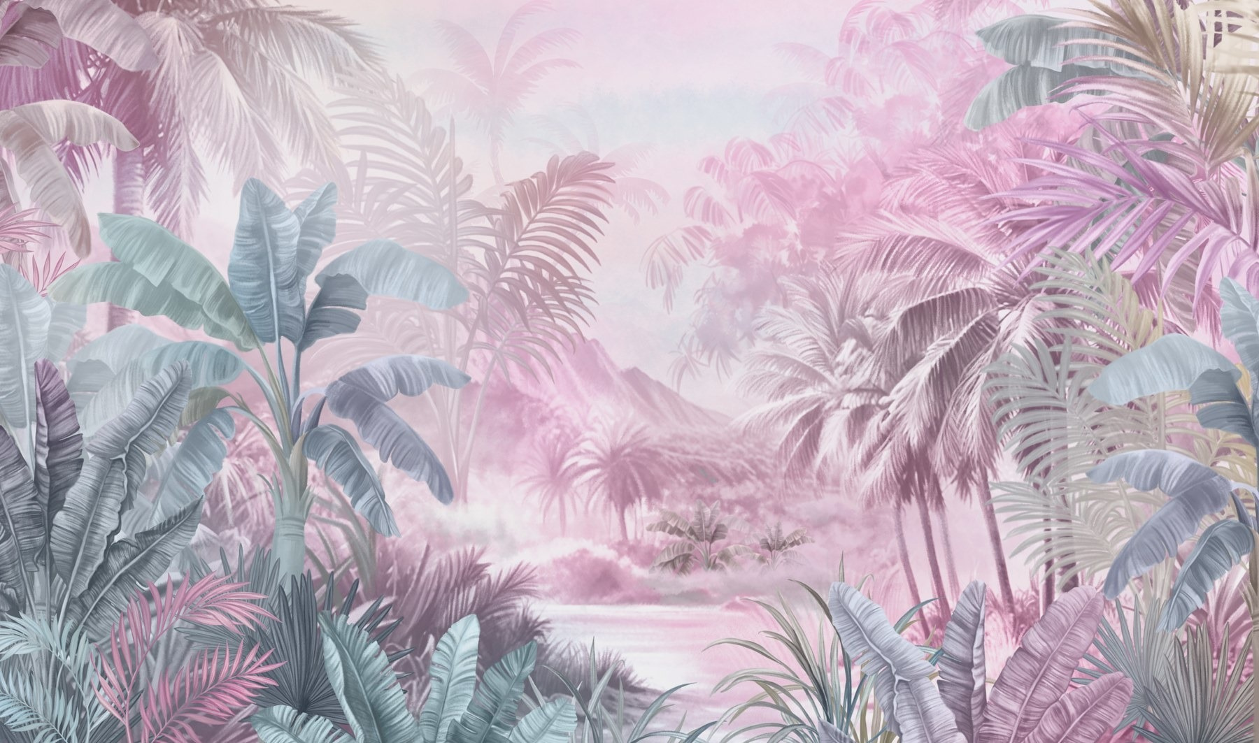 Painting of a tropical forest