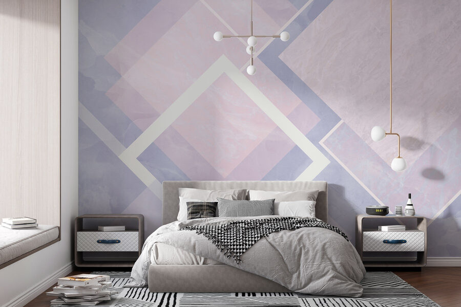 Abstraktes geometrisches Design in Pastellfarben