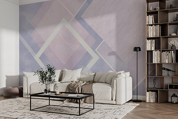 Abstraktes geometrisches Design in Pastellfarben Abstraktes geometrisches Design in Pastellfarben