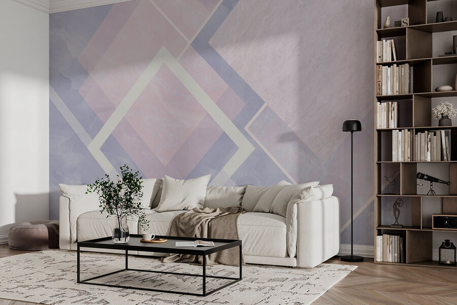 Abstraktes geometrisches Design in Pastellfarben