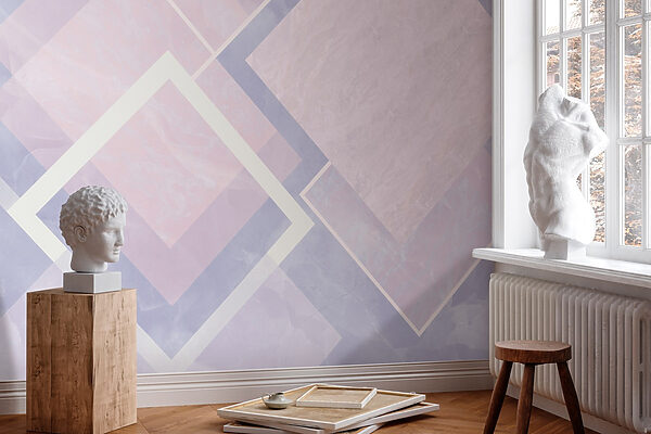 Abstraktes geometrisches Design in Pastellfarben Abstraktes geometrisches Design in Pastellfarben