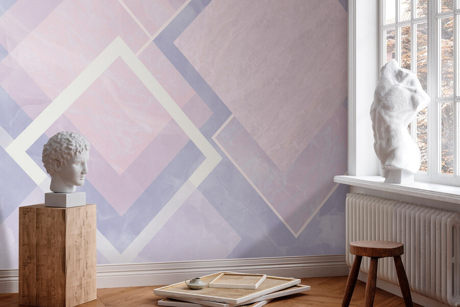 Abstraktes geometrisches Design in Pastellfarben