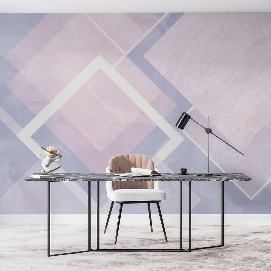 Abstraktes geometrisches Design in Pastellfarben