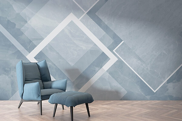 Blauer und weißer Hintergrund mit weißen Quadraten und Linien Blauer und weißer Hintergrund mit weißen Quadraten und Linien