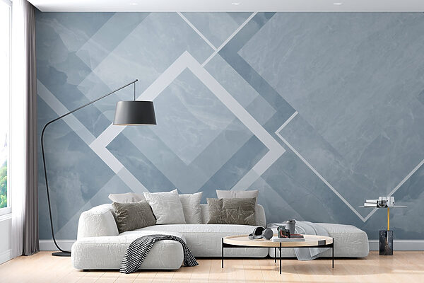 Blauer und weißer Hintergrund mit weißen Quadraten und Linien Blauer und weißer Hintergrund mit weißen Quadraten und Linien