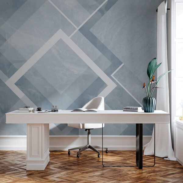 Blauer und weißer Hintergrund mit weißen Quadraten und Linien Blauer und weißer Hintergrund mit weißen Quadraten und Linien
