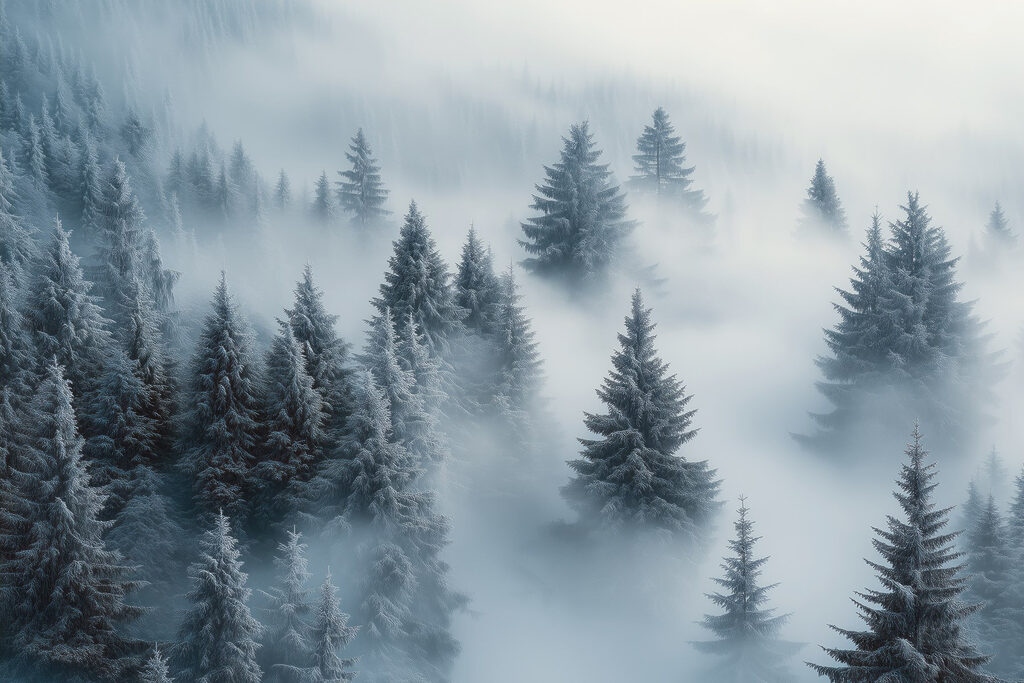 Schneebedeckte Baumgruppe Schneebedeckte Baumgruppe