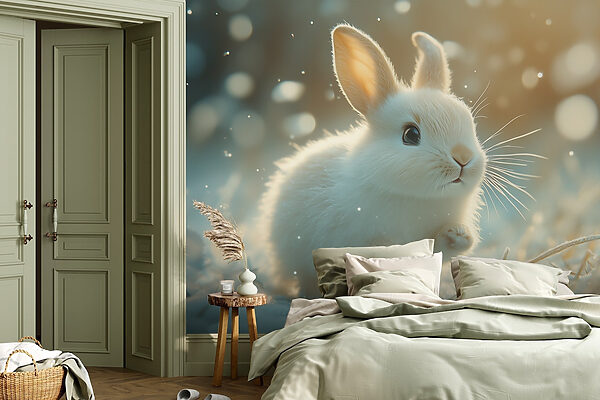 Weißer Hase im Schnee Weißer Hase im Schnee