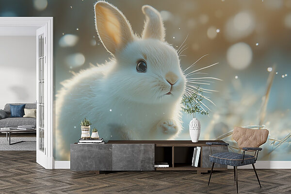Weißer Hase im Schnee Weißer Hase im Schnee