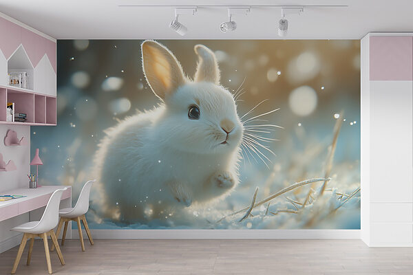 Weißer Hase im Schnee Weißer Hase im Schnee