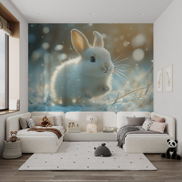 Weißer Hase im Schnee Weißer Hase im Schnee
