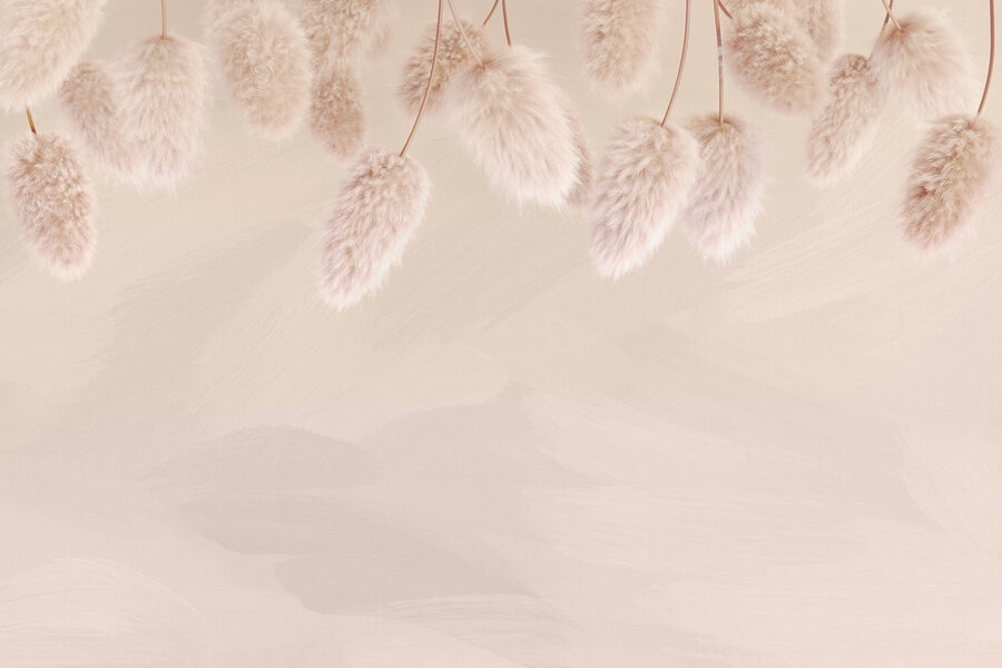 Gruppe von flauschigen Blumen