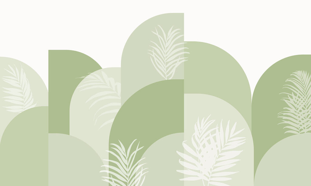 Grüner und weißer Hintergrund mit weißen Blättern Grüner und weißer Hintergrund mit weißen Blättern