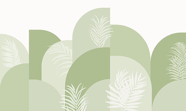 Grüner und weißer Hintergrund mit weißen Blättern Grüner und weißer Hintergrund mit weißen Blättern