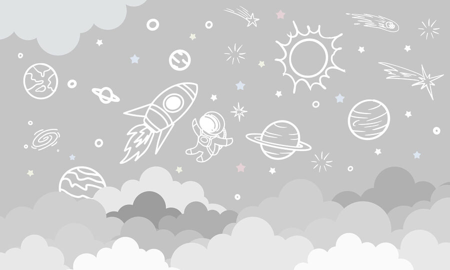Weltraumszene mit Wolken und Sternen Weltraumszene mit Wolken und Sternen