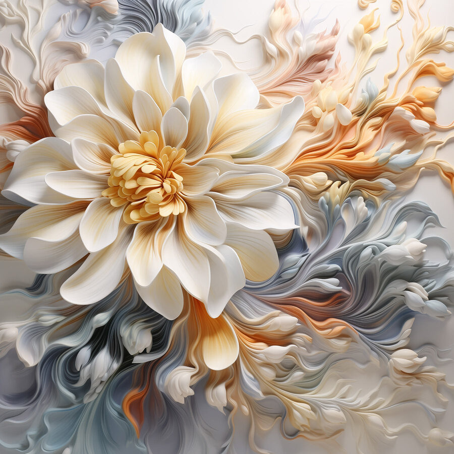 Weiße Blüte mit gelber Mitte