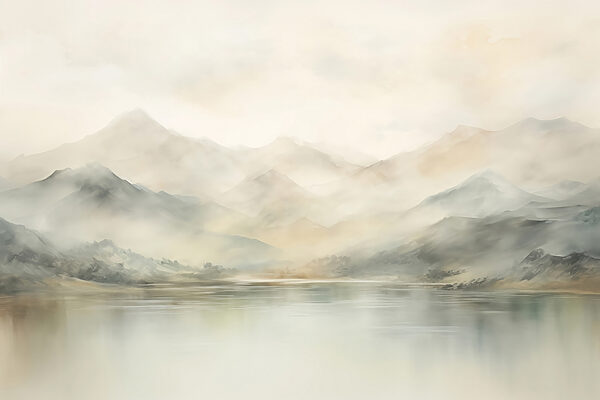 Wasser und Berge in der Ferne Wasser und Berge in der Ferne
