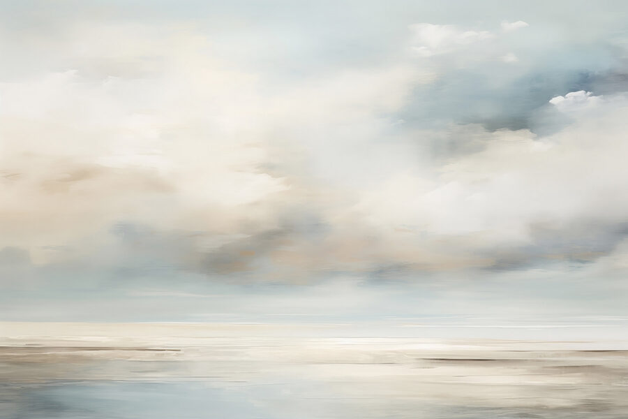 Bewölkter Himmel über einer Wasserfläche Bewölkter Himmel über einer Wasserfläche