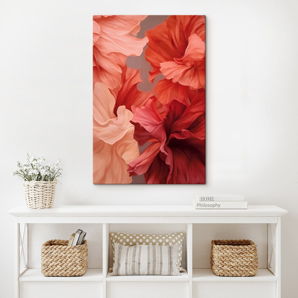 Vibrant blooms in soft hues