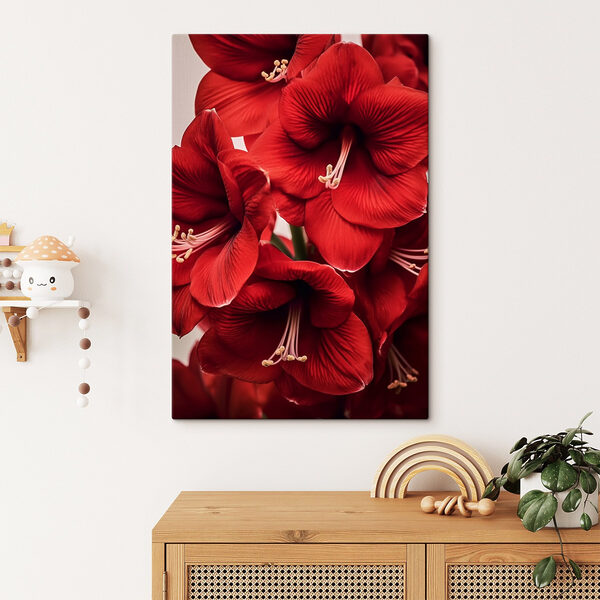 Wandbilder Leuchtend rote Blumen in voller Blüte (Artikelnummer: s41498) Wandbilder Wandbilder Leuchtend rote Blumen in voller Blüte (Artikelnummer: s41498)