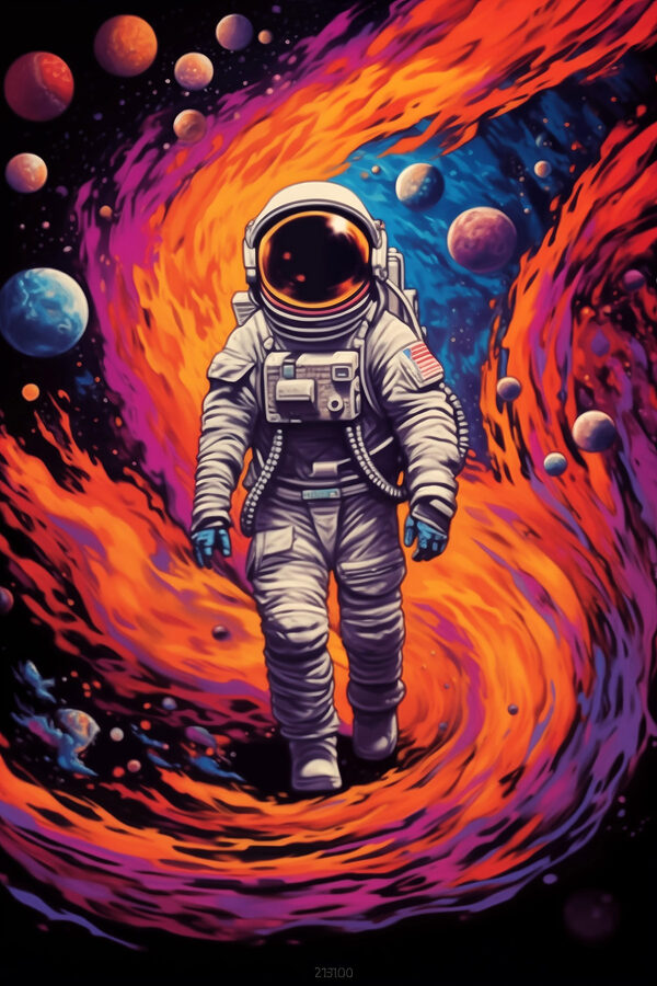 An astronaut walking in space An astronaut walking in space