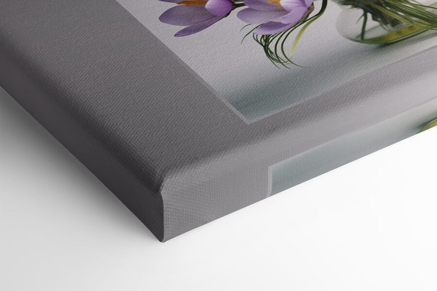 Collage aus Blumen in einer Vase