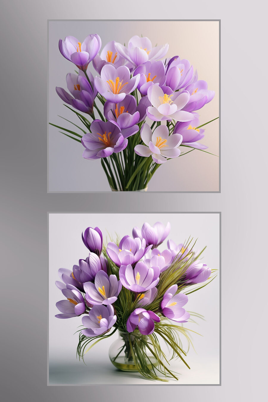Schöne Blüten in zarten Lavendeltönen