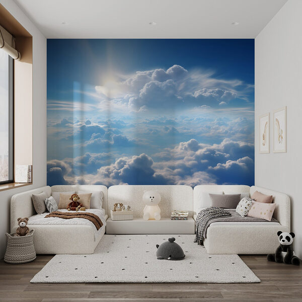 Wolken und blauer Himmel mit Wolken und die Sonne Wolken und blauer Himmel mit Wolken und die Sonne