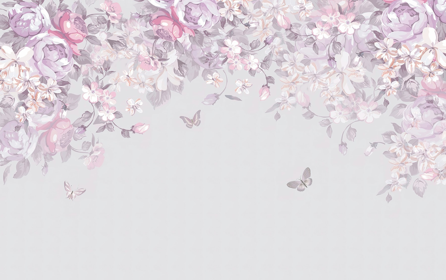 Floral pattern with butterflies