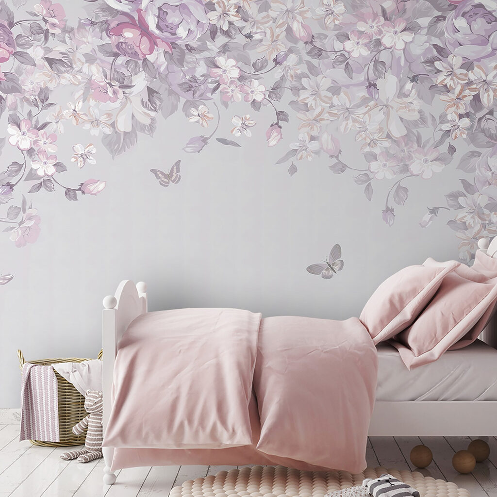 Floral pattern with butterflies