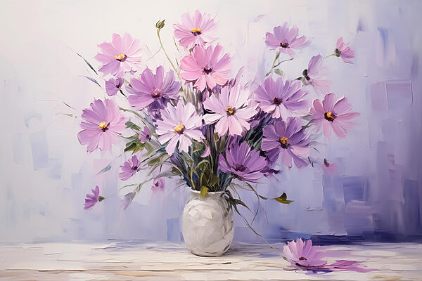 Gemälde von Blumen in einer Vase Gemälde von Blumen in einer Vase