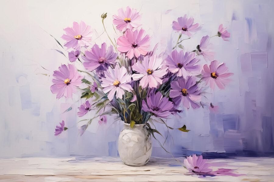 Gemälde von Blumen in einer Vase Gemälde von Blumen in einer Vase