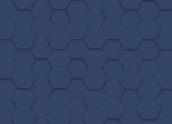 Blaue Sechsecke auf einer Fläche Blaue Sechsecke auf einer Fläche