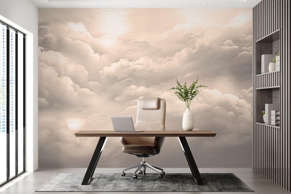 Soft clouds drifting across the sky