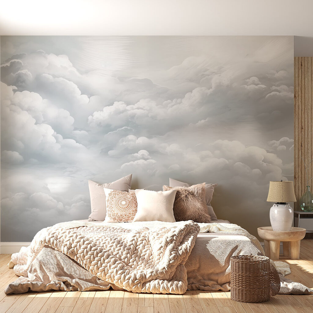 Cloudy sky with many clouds