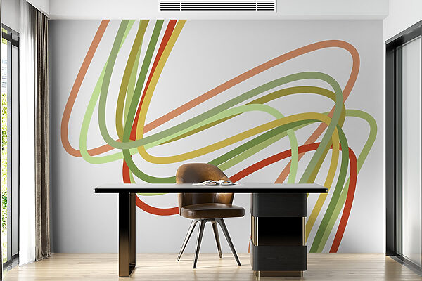 Bunte Linien auf weißem Hintergrund Bunte Linien auf weißem Hintergrund