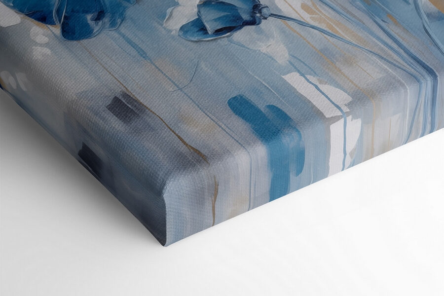 Malerei von blauen Blumen