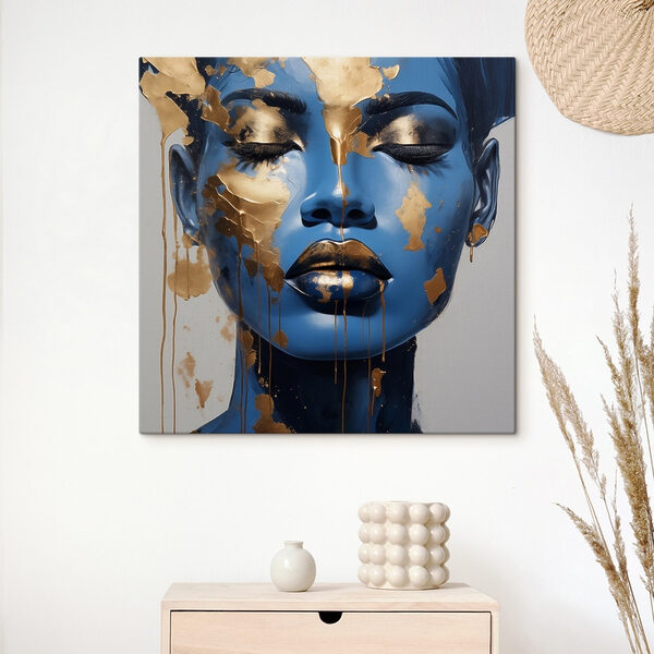 Auffällige Verschmelzung von Blau und Metallic Wandbilder Auffällige Verschmelzung von Blau und Metallic