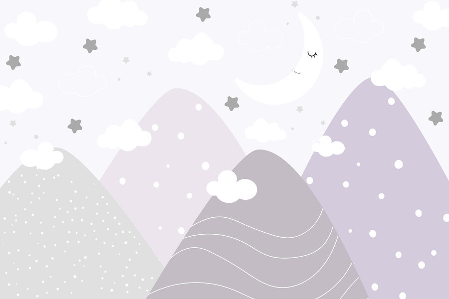 Mond und Wolken am Himmel