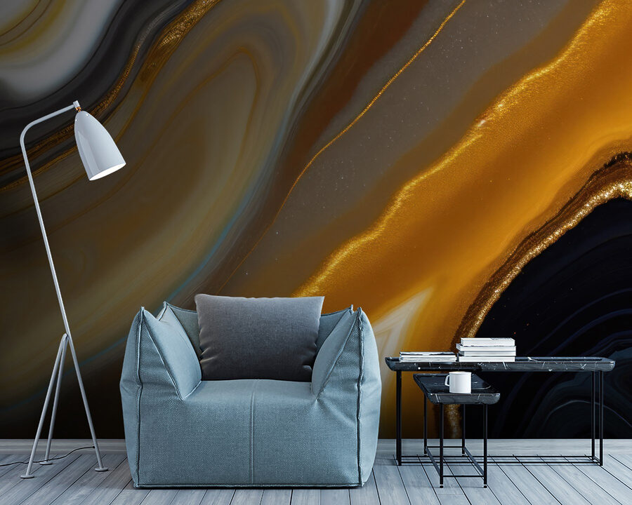Abstrakte Schichten aus satten Farben.