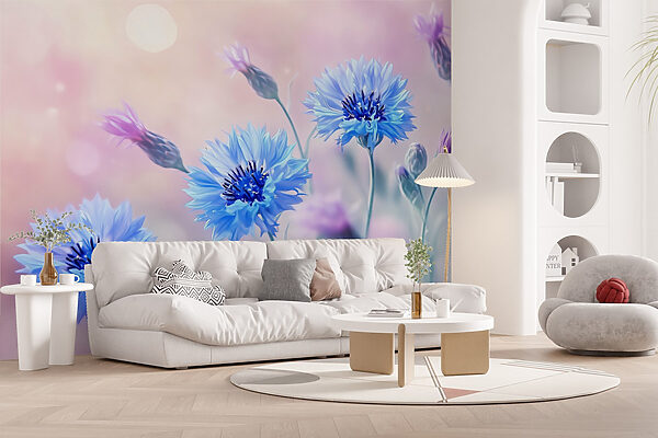 Gruppe von blauen Blumen Gruppe von blauen Blumen