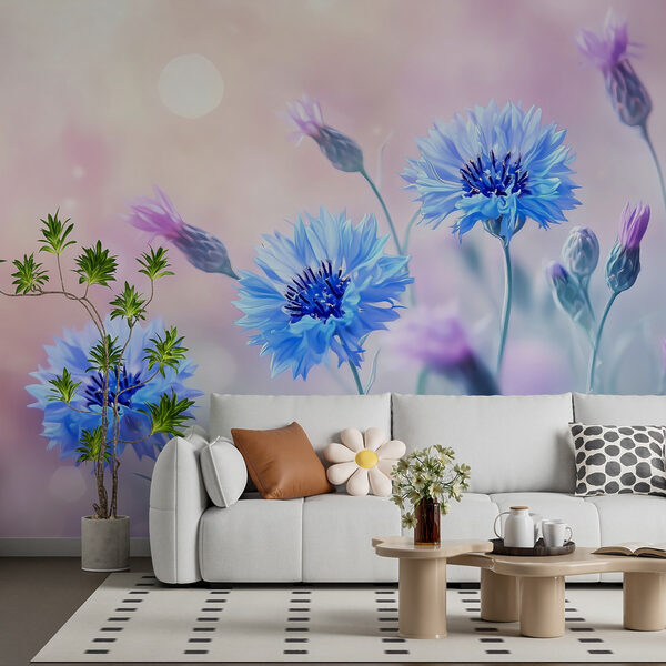 Gruppe von blauen Blumen Gruppe von blauen Blumen